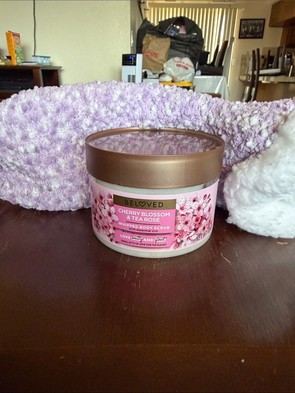 Cherry Blossom & Tea Rose Whipped Body Scrub — Pink